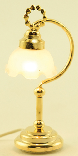 Dollhouse Miniature Fluted Shade Desk Lamp